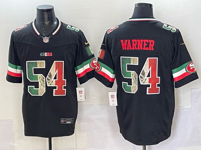 Men 2025 Nike San Francisco 49ers #54 Warner Black Mexico Limited NFL Jersey style 07->chicago bulls->NBA Jersey